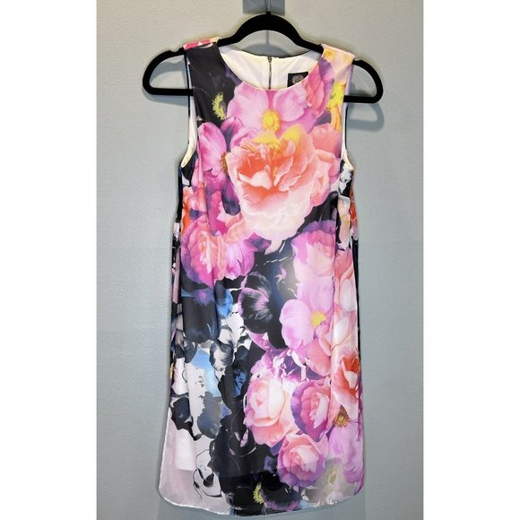 VINCE CAMUTO Womens‎ sleeveless short floral dress size 2 - Picture 4 of 7